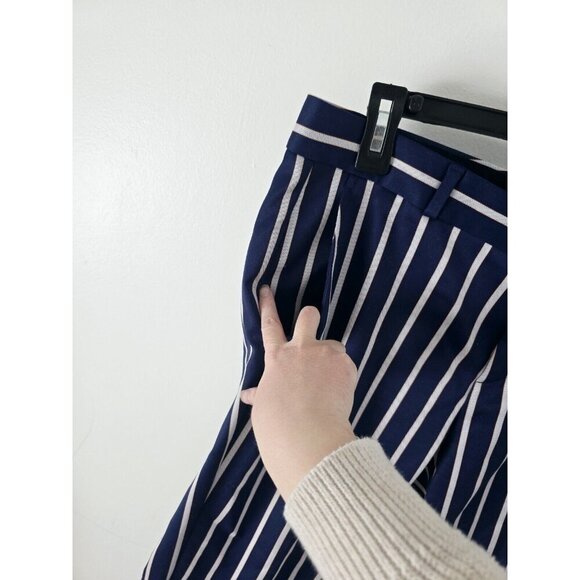 Banana Republic Ryan Navy Orange Striped Straight Leg Slacks Pants Trousers 6 S - Picture 4 of 9